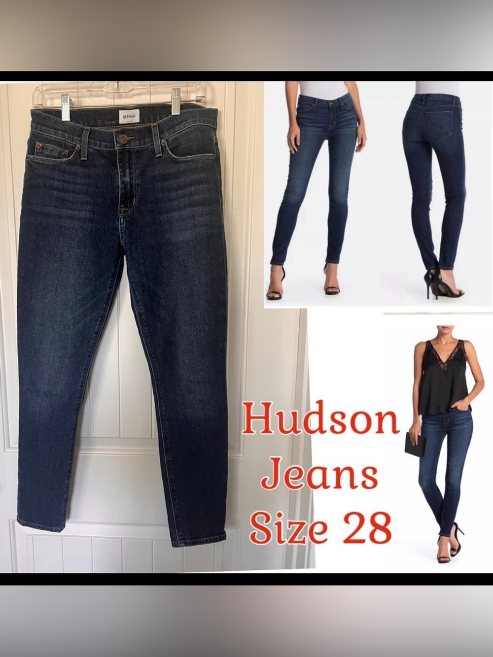 Hudson SZ 28 Natalie Midrise Ankle Skinny Jeans
